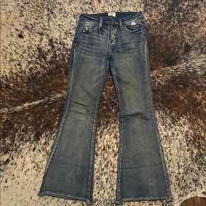 BKE Women's Wide Leg Blue Jeans